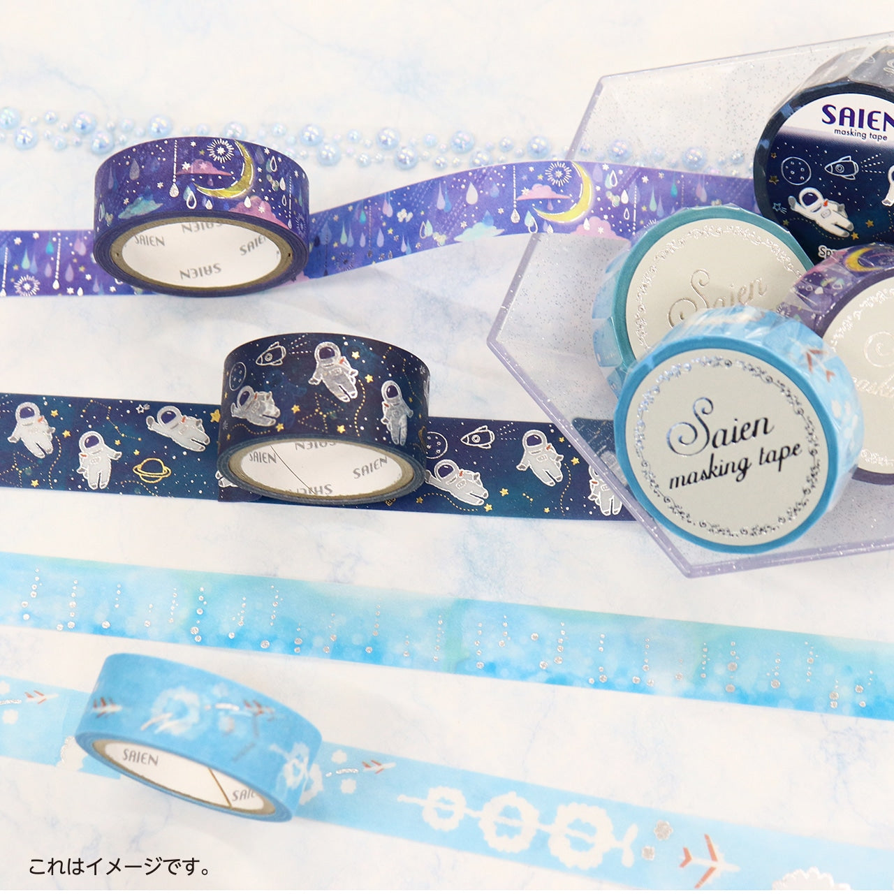 Saien Special Gold & Silver Foil Washi Tape Series - Space Traveler