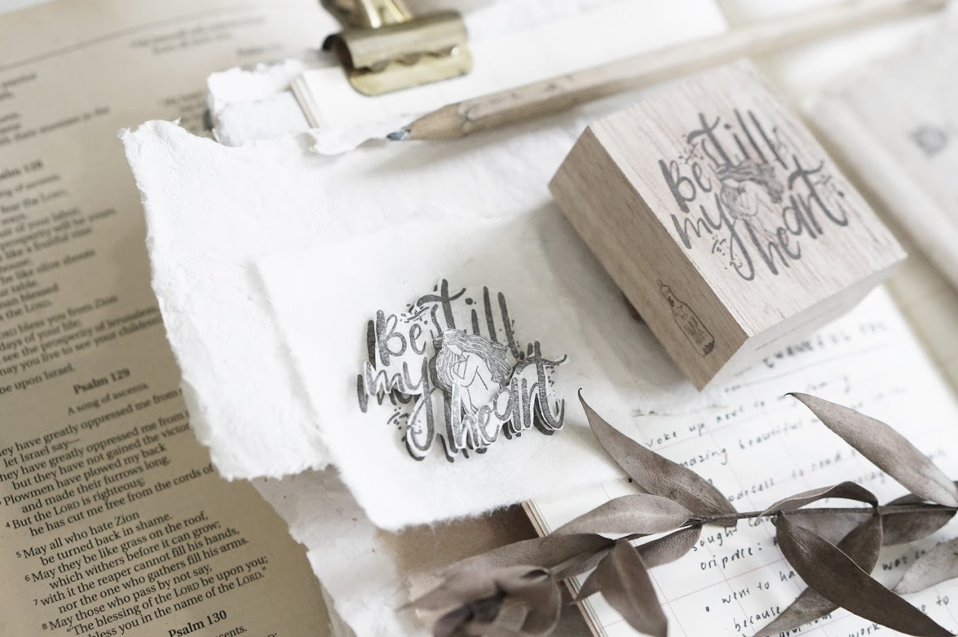 Pray Series Rubber Stamp - He Counts the Stars