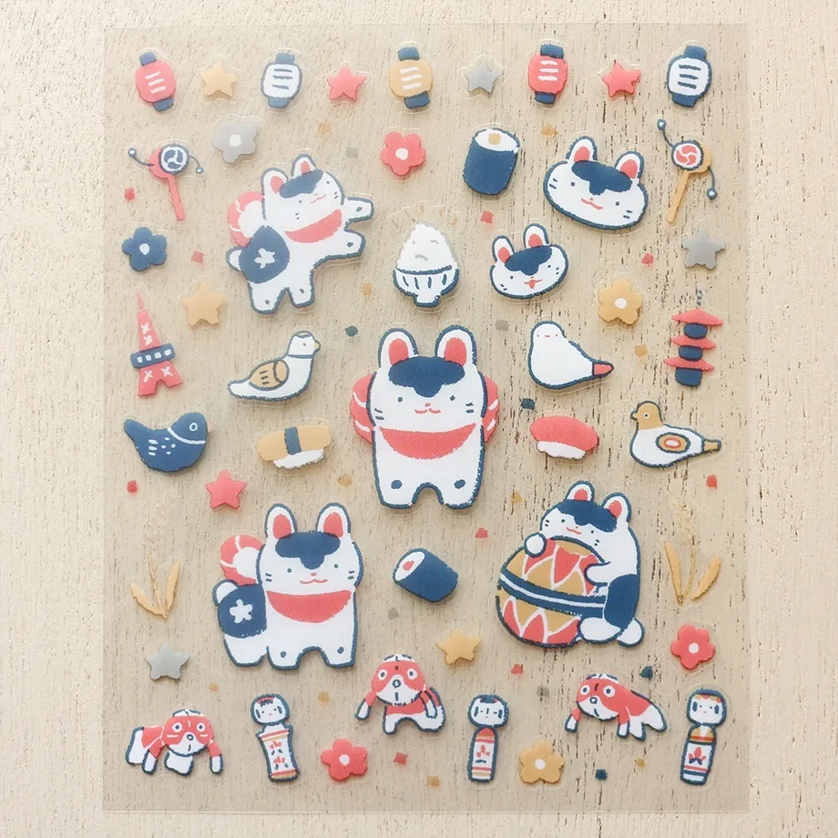PET Sticker Series design by Masao Takahata - Hariko the Festival Dog!