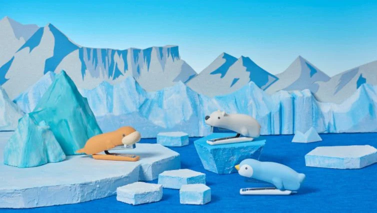 Animal Silicone Stapler - Polar Bear