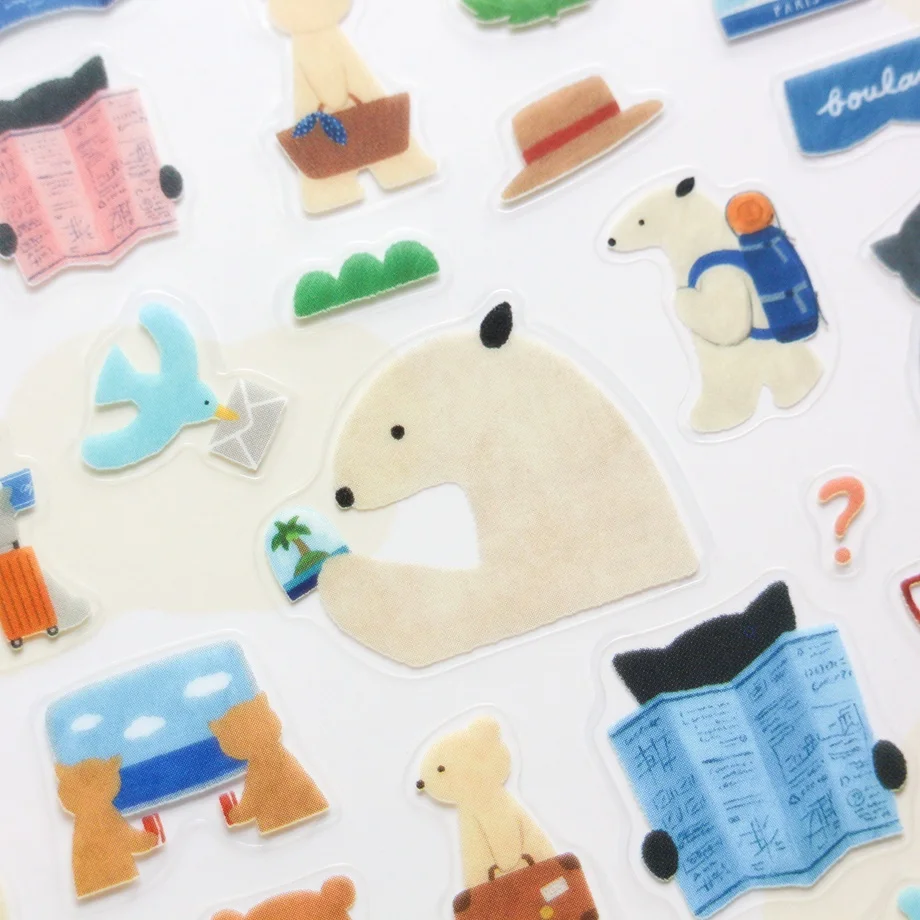 PET Sticker Series design by Maniko Fukuoka - Let's go on a Trip