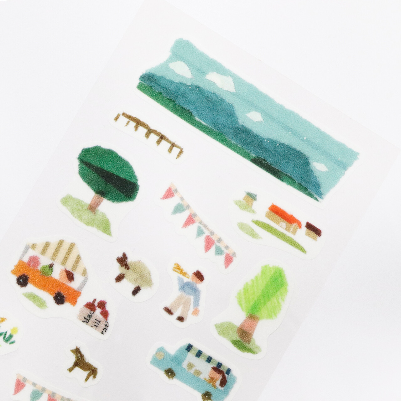 Saien Chigiri-e Style Sticker Series designed by Miki Tamura - Marche