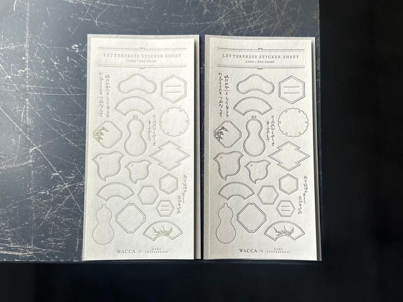 Letterpress Sticker Sheet Collaboration with Wacca Japan - EDO Frame