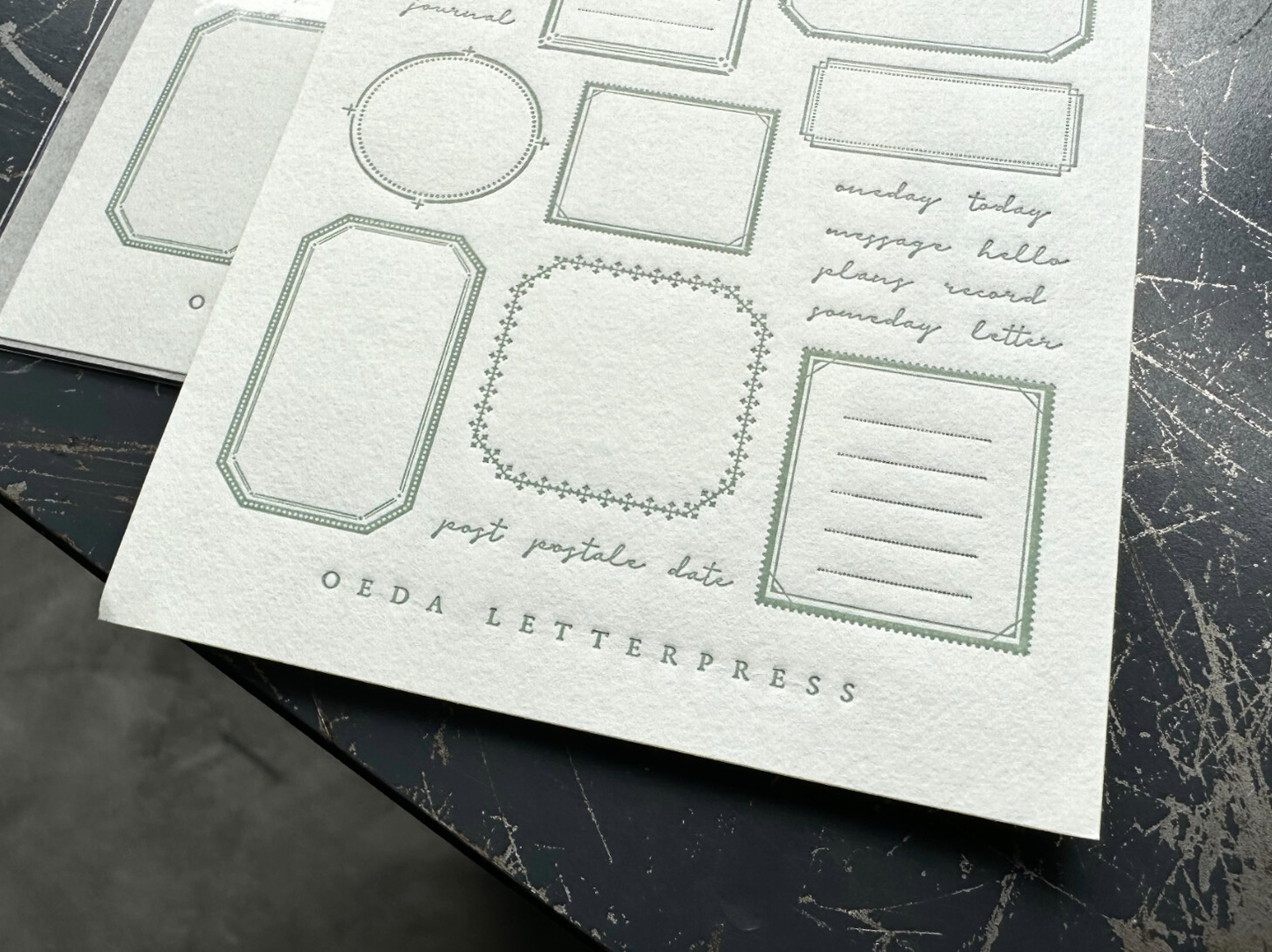Letterpress Sticker Sheet - Frame