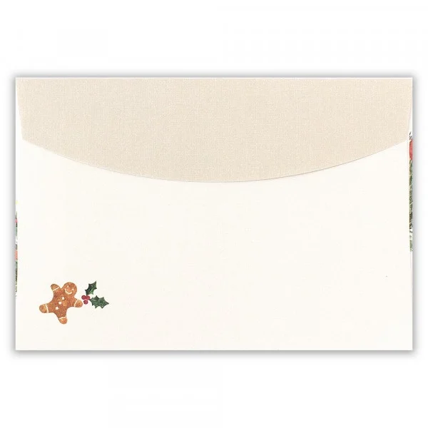 Christmas Gold Foil Letter Writing Set - Christmas Wreath