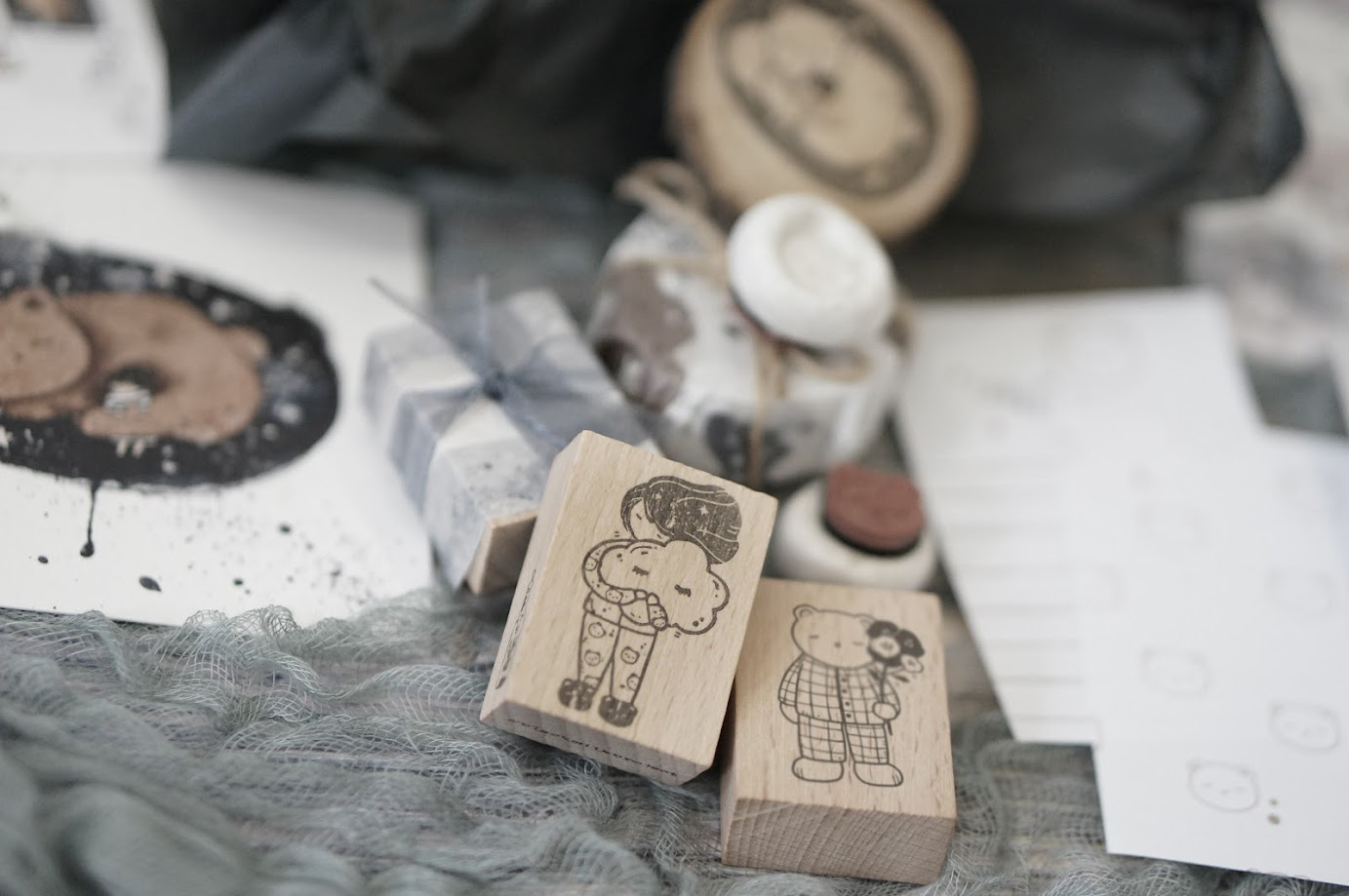 Dream Series Rubber Stamp - Girl with Cloud