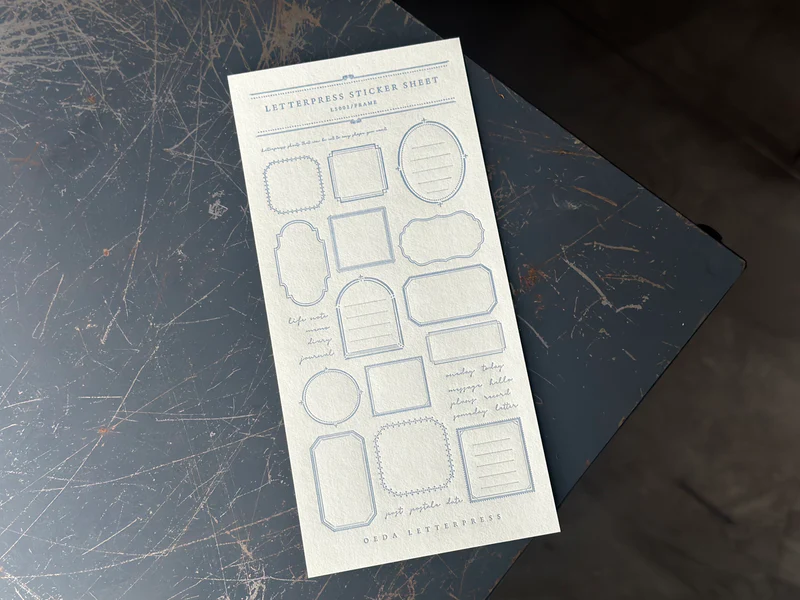 Letterpress Sticker Sheet - Frame