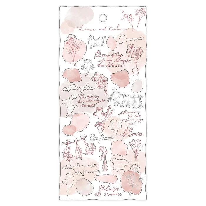 Line and Colors Series Sticker - Flower
