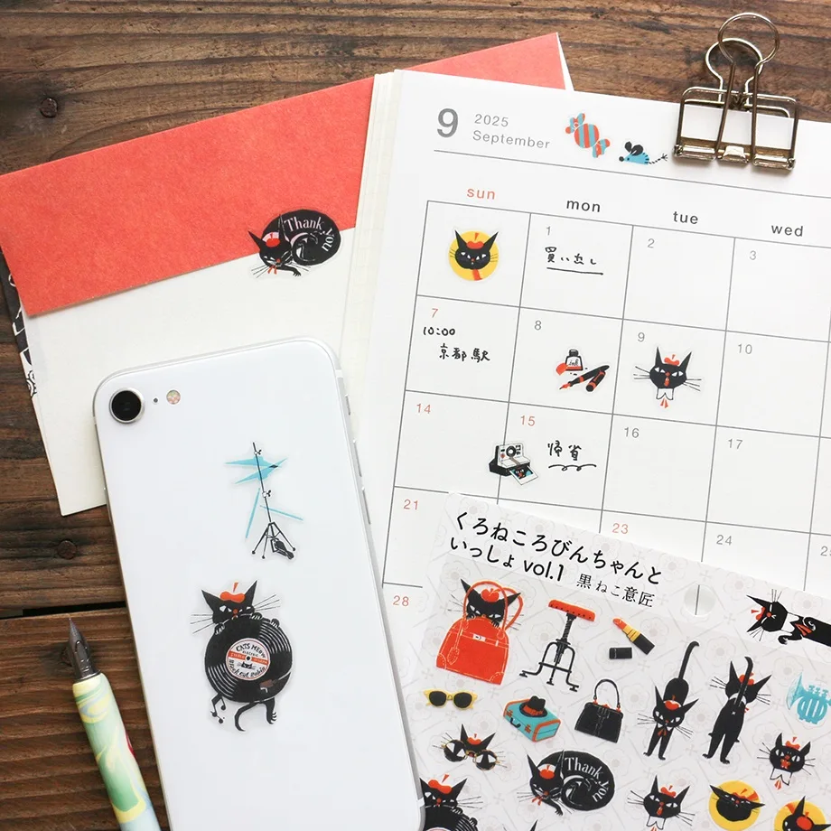 PET Sticker Series design by Black Neko Design - Kuronekorobin-chan and company vol.1