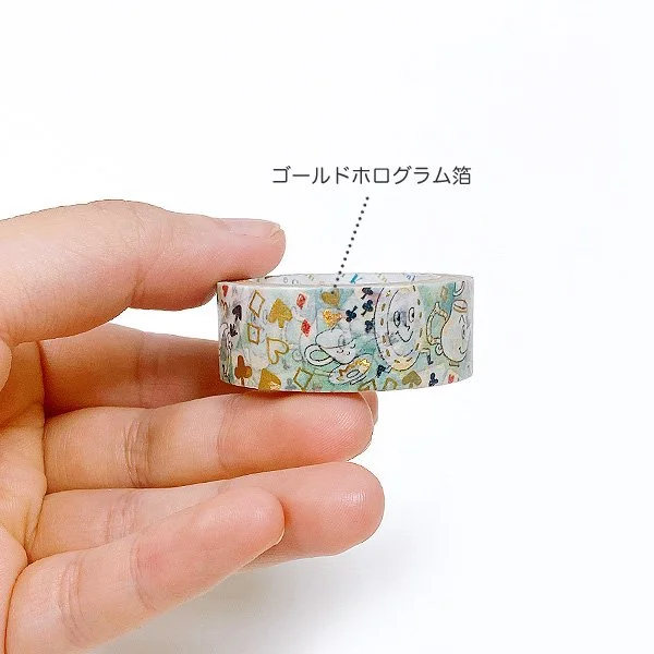 Alice in Wonderland Series Gold Foil Washi Tape - Picnic