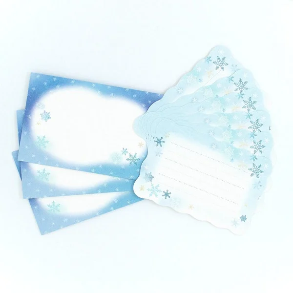 Mini Die-cut Letter Writing Set Autumn Series - Winter Snowflake