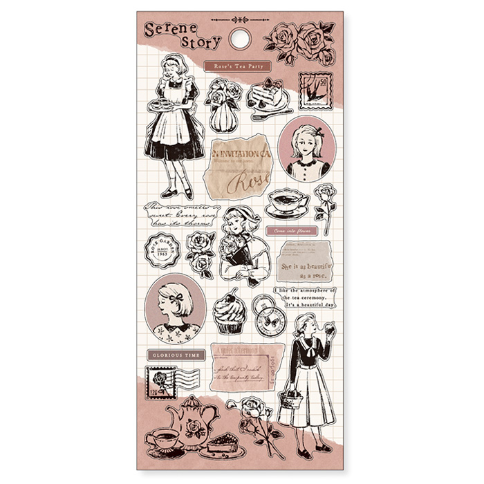 Serene Story Series Sticker - Rose's Tea Party