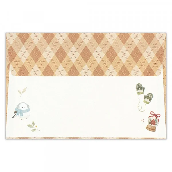 Mini Die-cut Letter Writing Set Autumn Series - Winter Shimaenaga and Winter