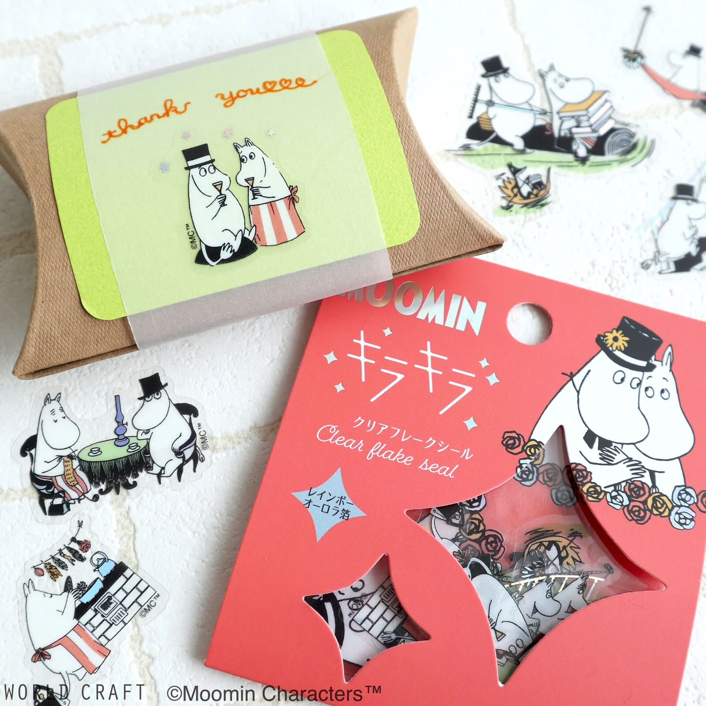 Moomin Limited Flake Sticker Bag - Moominpappa & mamma