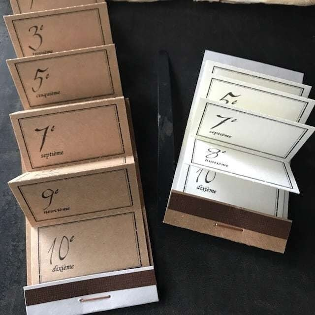 Handmade Nombre Ordinal Sticker - Brown