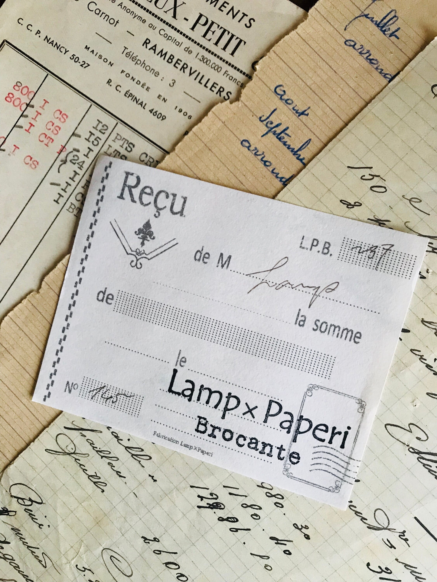 Handmade Vintage Memo - Reçu