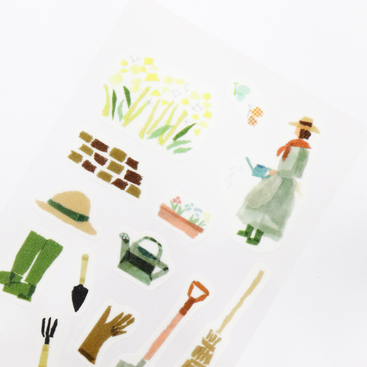 Saien Chigiri-e Style Sticker Series designed by Miki Tamura - Garden Time
