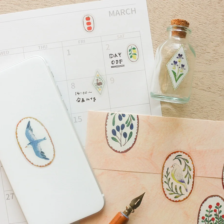 PET Sticker Series design by Asano Midori - Birds Song × Deer Dream