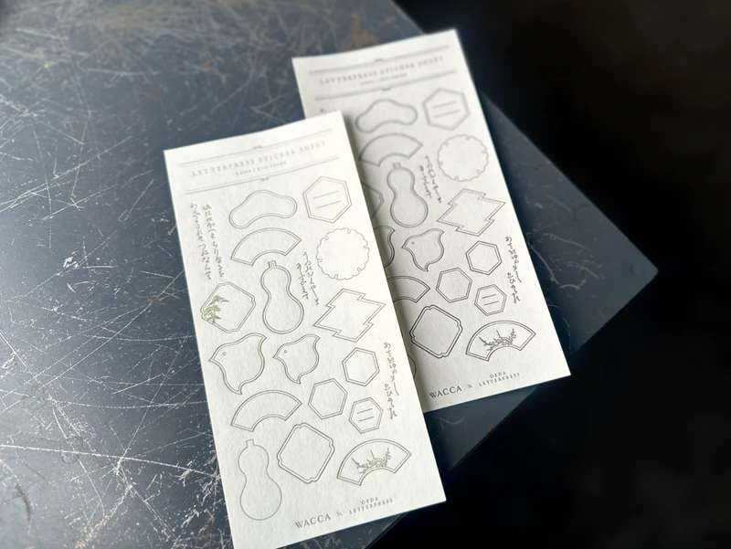 Letterpress Sticker Sheet Collaboration with Wacca Japan - EDO Frame