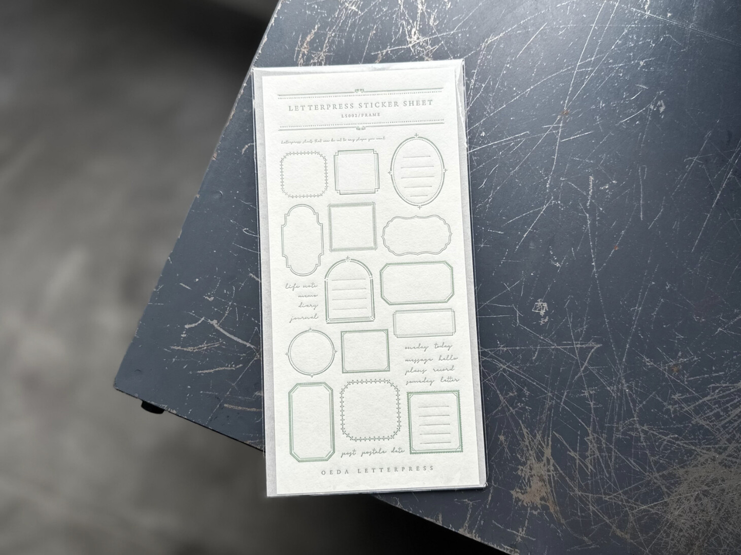 Letterpress Sticker Sheet - Frame