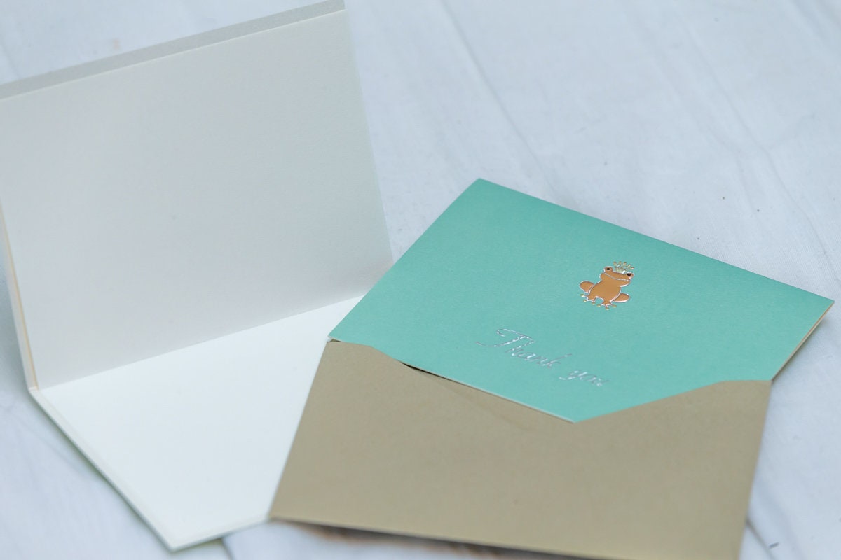 Gold Foil Greeting Card - Frog