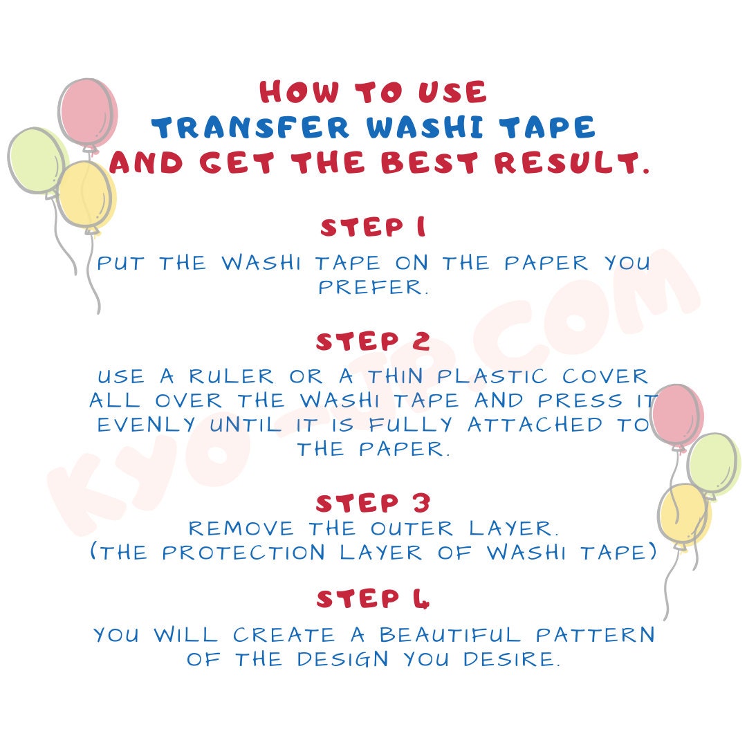 Washi Transfer Washi Tape Series - Angel Wings