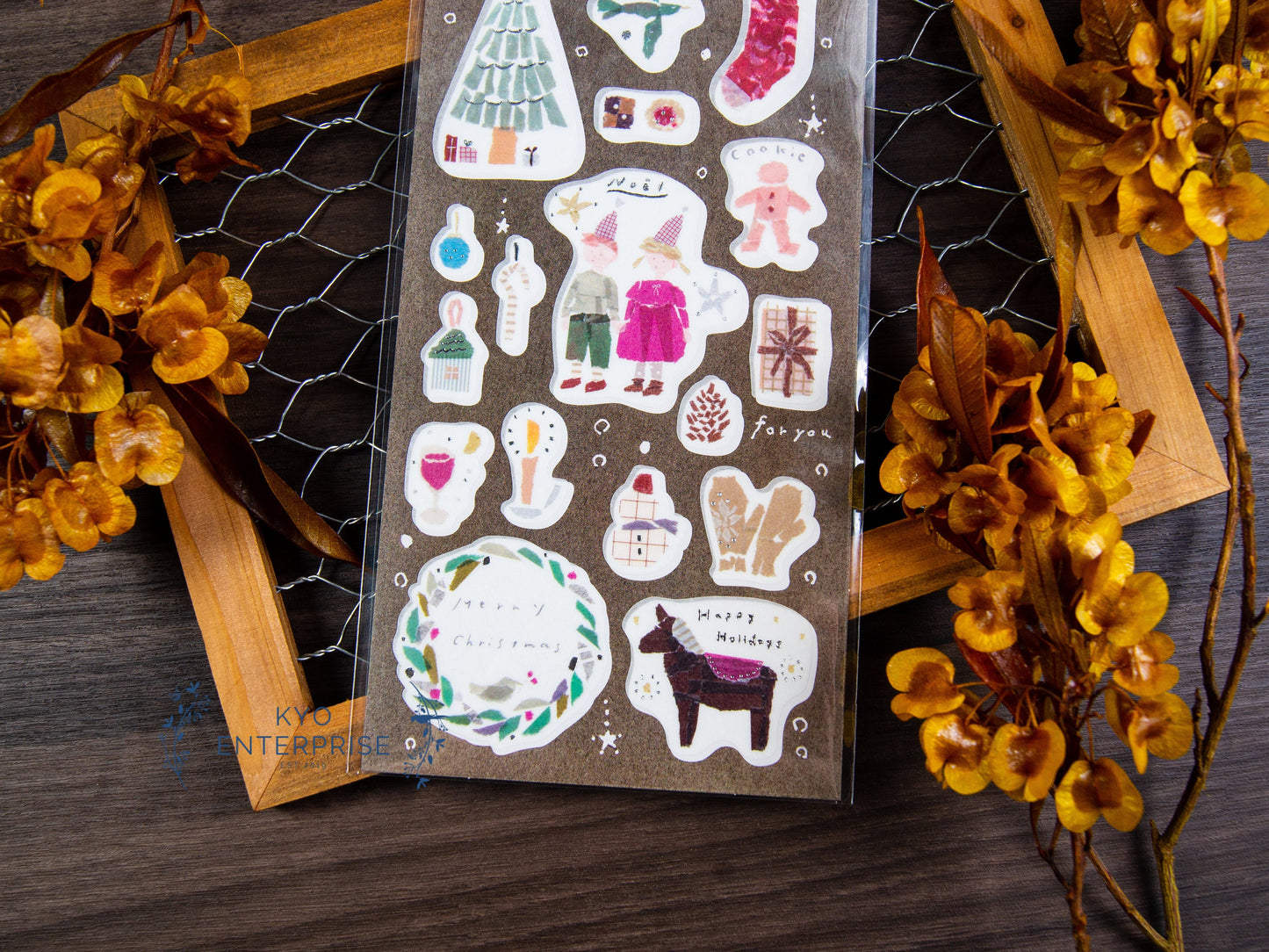 Saien Chigiri-e Style Sticker Series designed by Miki Tamura - Winter (Silver Foil)