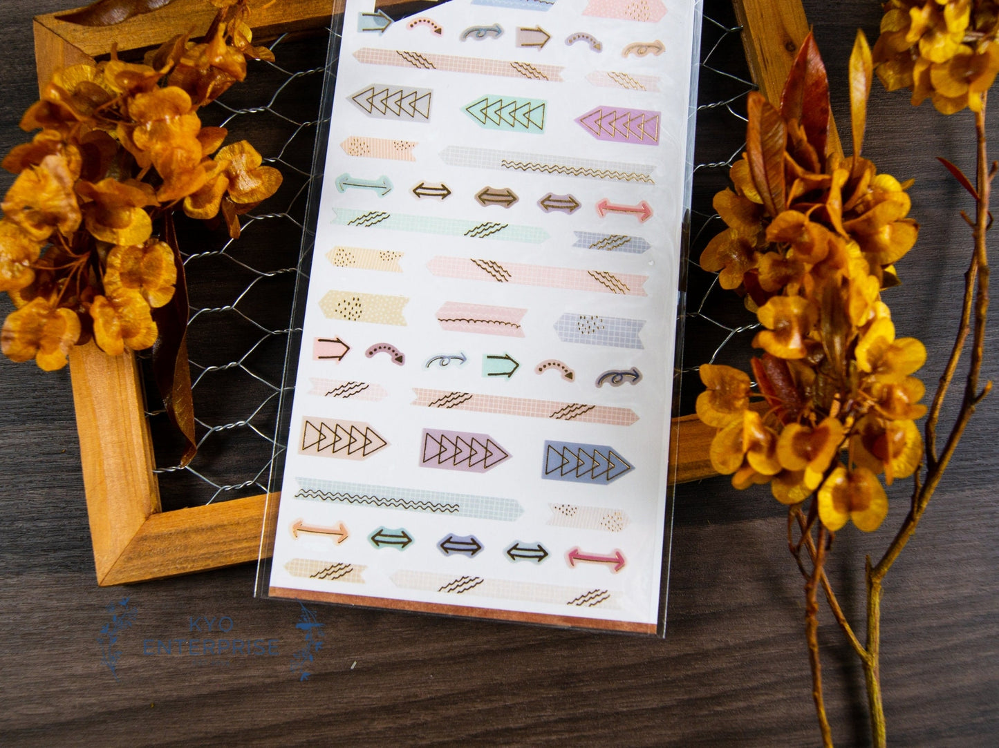 Saien Calty Neo Washi Sticker Series - Arrow (Gold Foil)