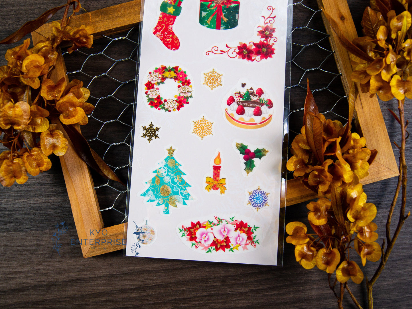 Monde The Christmas Gold Foil Sticker Series - Christmas Cake