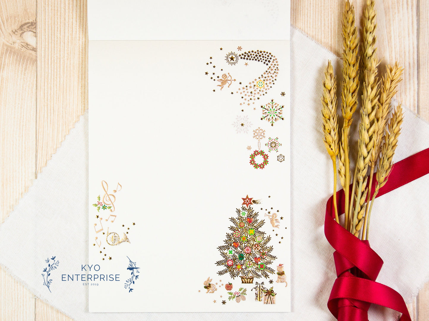 Gold Foil Note Pad- Merry Christmas II