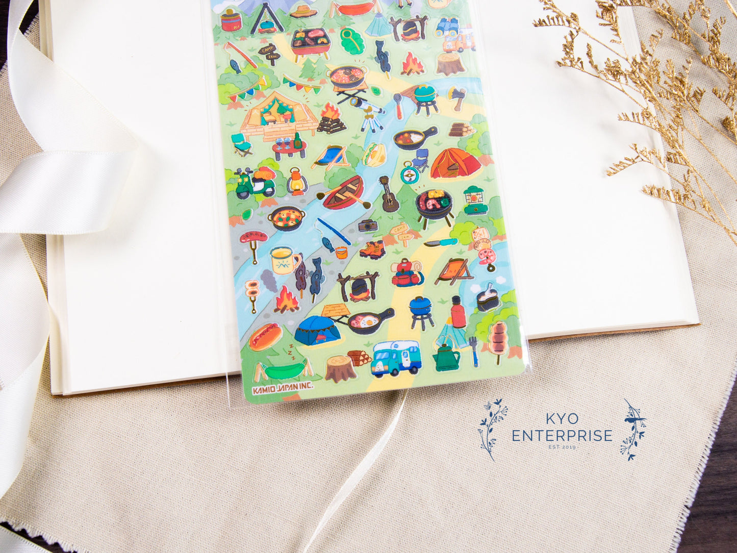 Petit Mark Seal Series Gold Foil Sticker - Camp