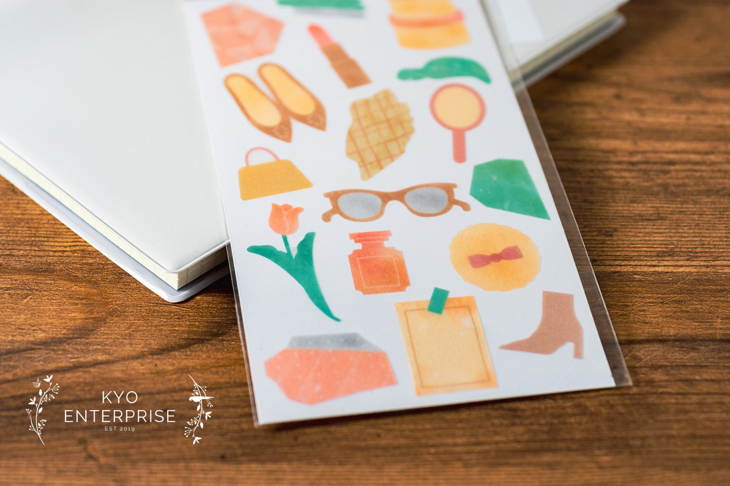 Layered Sticker Series - Fashion (2 Pcs Clear + Regular Stickers)