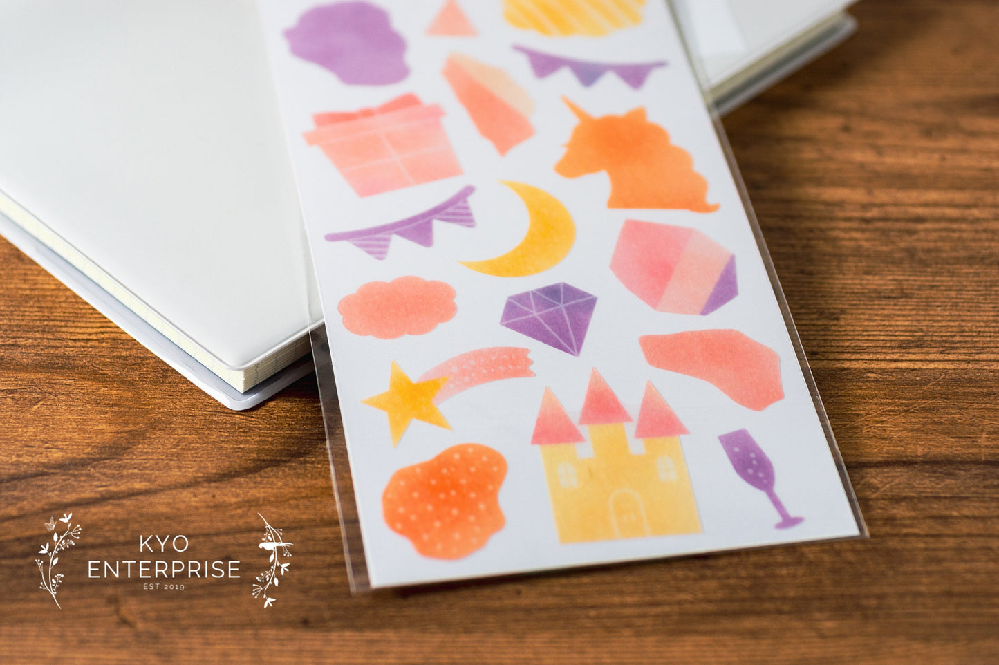 Layered Sticker Series - Party (2 Pcs Clear + Regular Stickers)