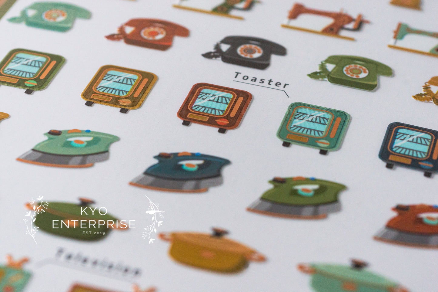 Colorful Palette Series Cooper Foil Sticker - Eletrical Goods