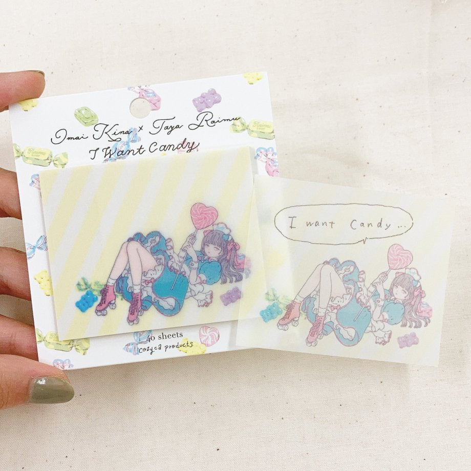Tracing Paper Sticky Note Series design by Co Branding with Imai Kira x Taya Raimu - Want Candy