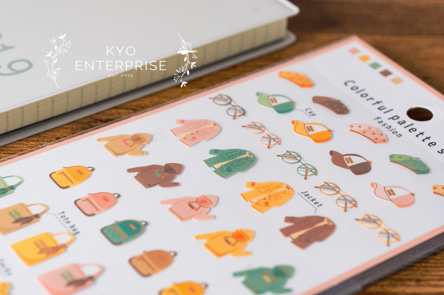 Colorful Palette Series Cooper Foil Sticker - Fashion