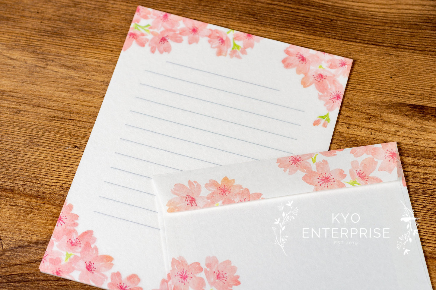 Japanese Washi Letter Writing Set Series - Waving Sakura