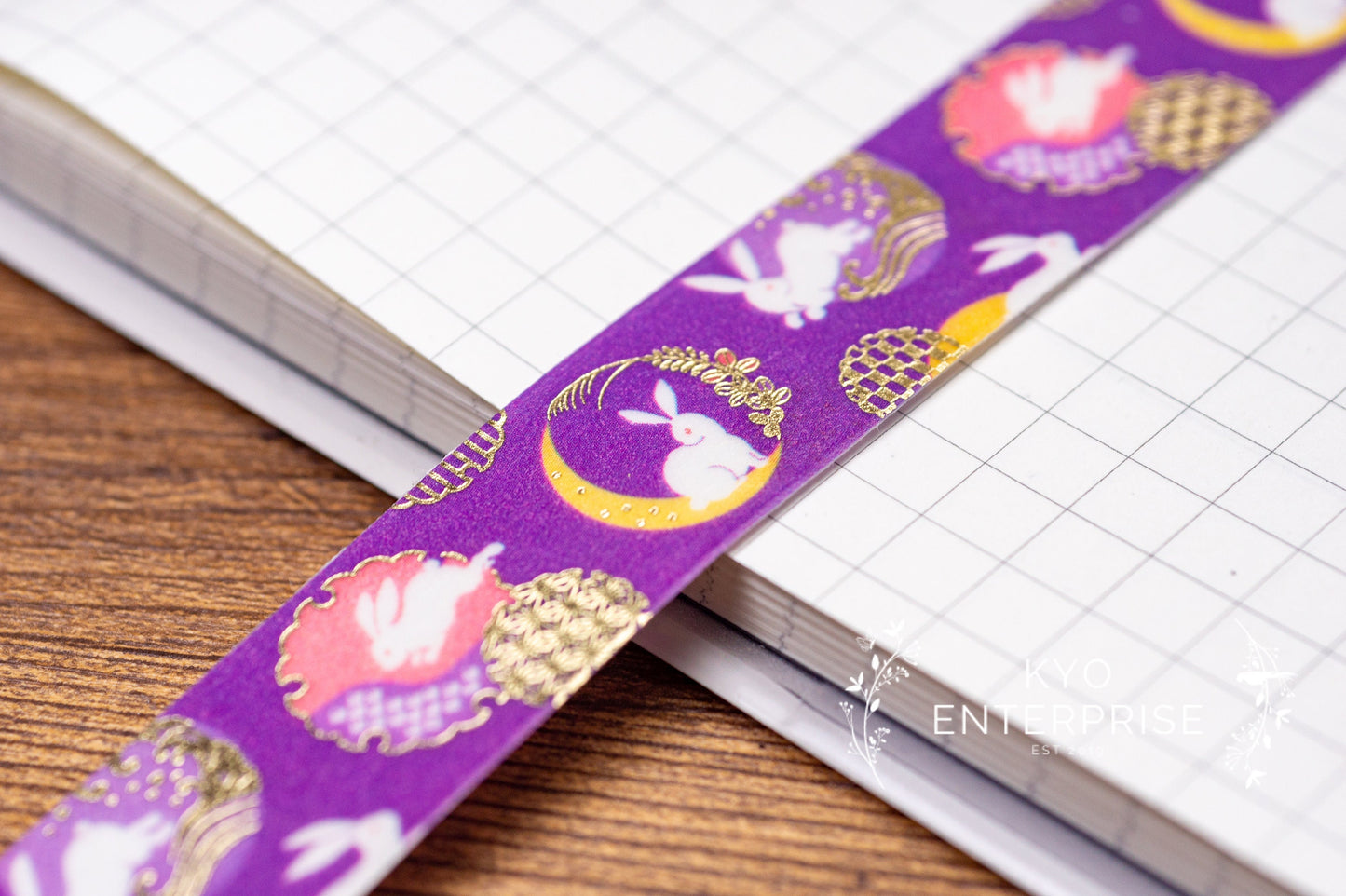 Yuzen Series Foil Washi Tape  - Rabbit