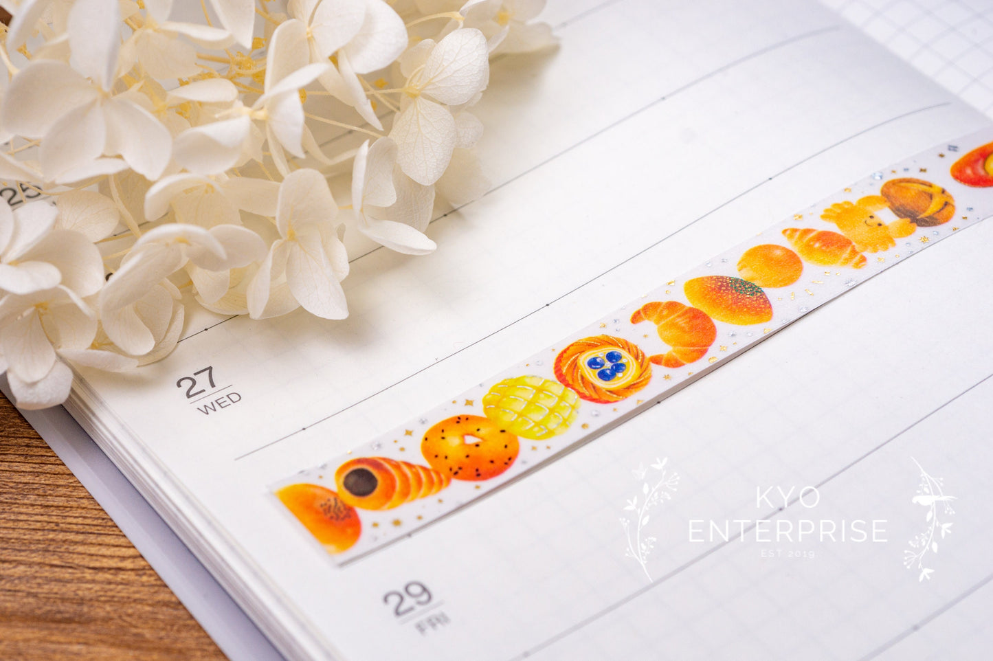 Shining Vertical Series Foil Washi Tape - Breads