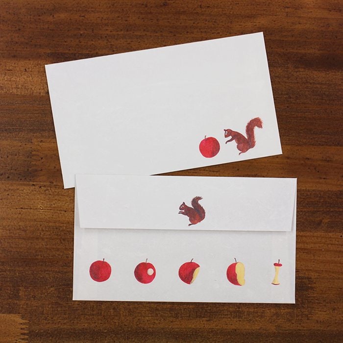 Letter Writing Set Series designed by Nishi Shuku - Ringo to Ris