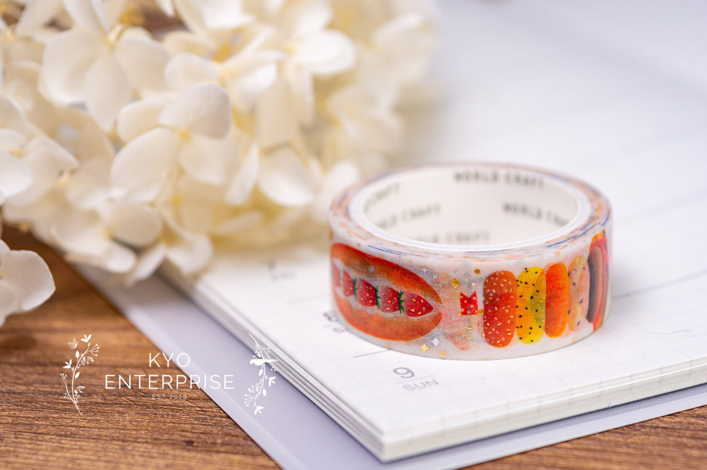 Shining Vertical Series Foil Washi Tape - Breads