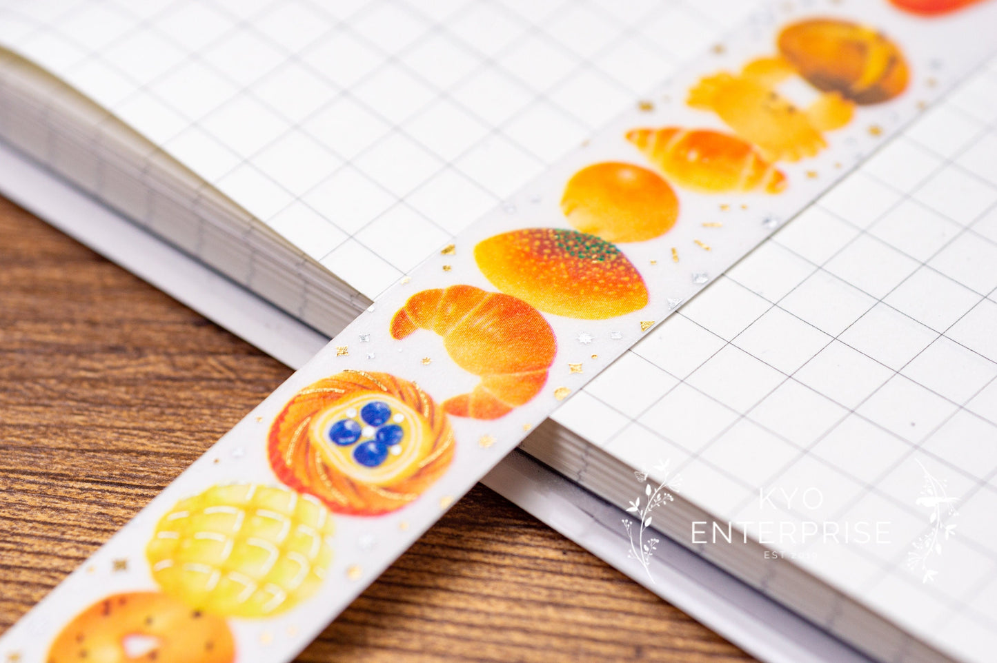 Shining Vertical Series Foil Washi Tape - Breads