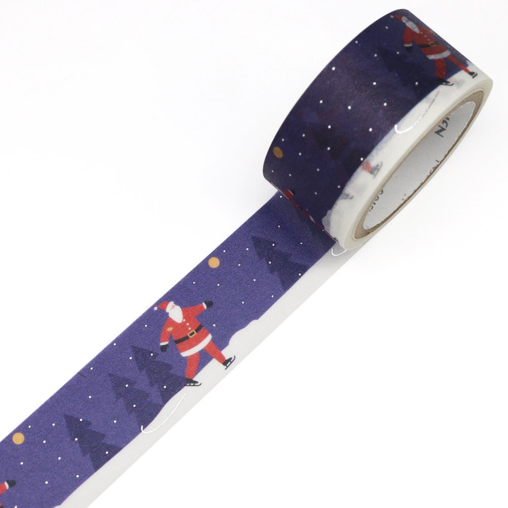 Saien Christmas Limited Series Silver Foil Washi Tape - Christmas Santa Claus