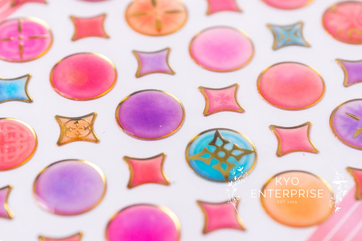 3D Tilely Series Gold Foil Sticker - Pint