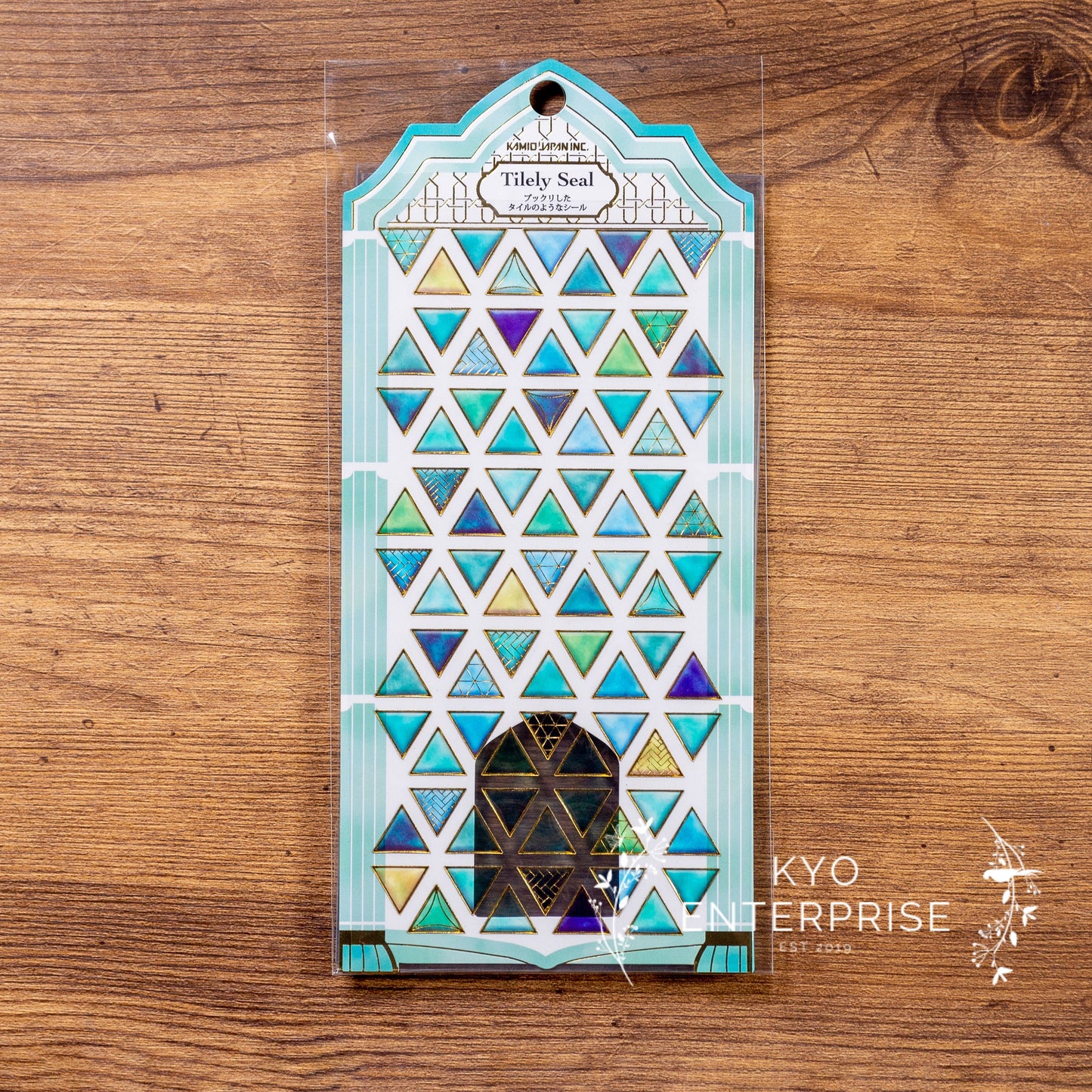 3D Tilely Series Gold Foil Sticker - Mint