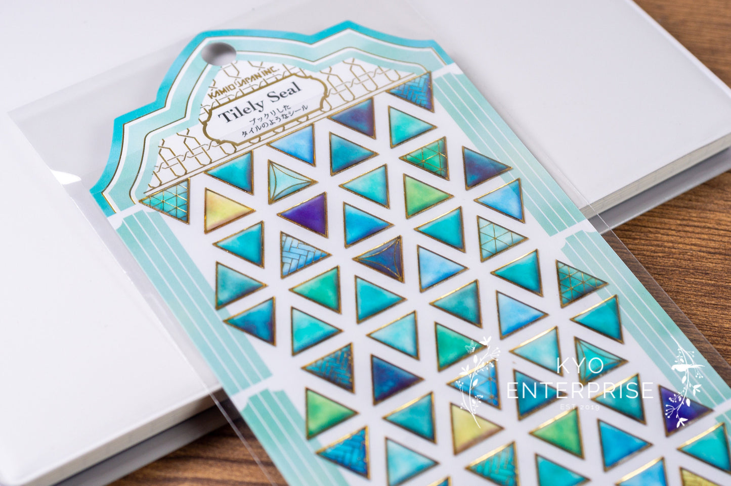 3D Tilely Series Gold Foil Sticker - Mint