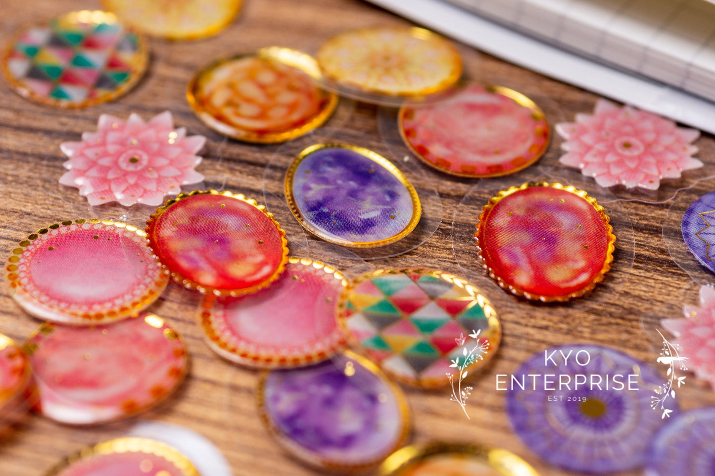 Brocante Seal Series 3D Resin Gold Foil Flake Sticker - Cabochon