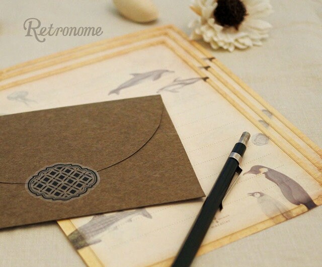 Retronome Series Letter Writing Set - Art Book of Sea Creture