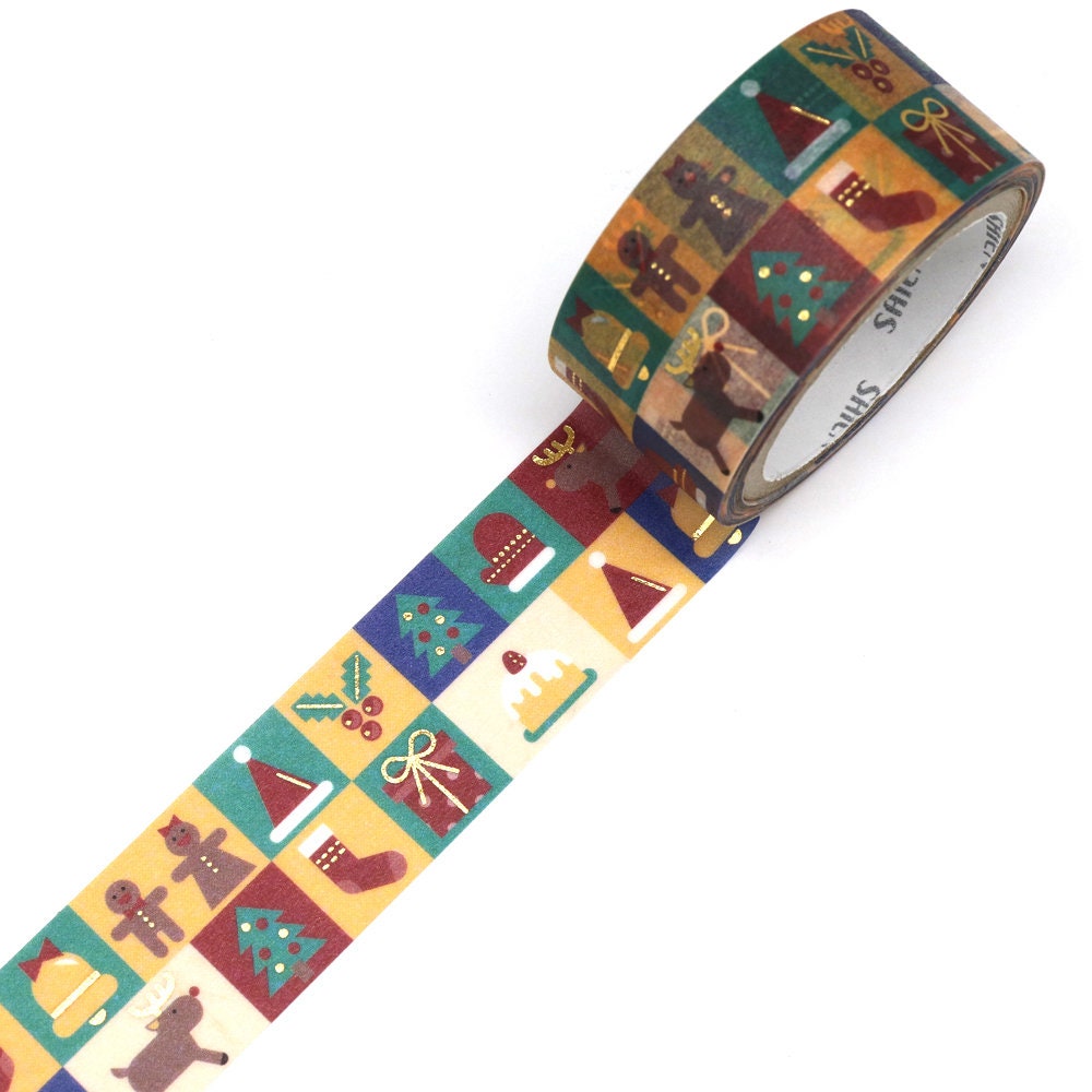Saien Christmas Limited Series Gold Foil Washi Tape - Xmas