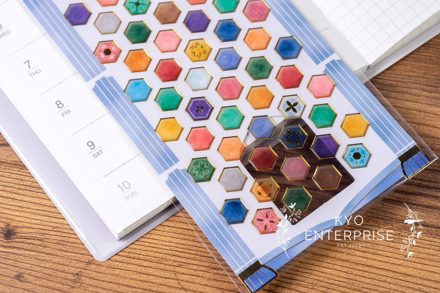 3D Tilely Series Gold Foil Sticker - Dusty